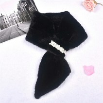 가을 겨울 일본계 밍크털 머플러 양면 밍크 짜임 솔리드 여 넥워머 보온