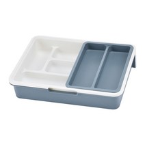 Kailiwen 칸 분리 수납 싱크수저정리함, 1개, 블루