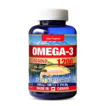 통라이프-rTG알티지 오메가3골드-1200+비타민D 6개월분-1병