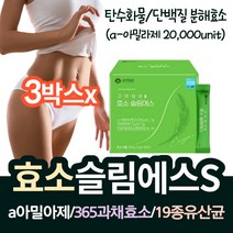 아밀라아제 탄수화물 분해 발효 효소가루 19종 유산균 탄수화물 단백질 분해효소 a아밀라제 20000unit 역가수치 발효 곡물효소 맛있는 누룽지 맛 인절미발효효소 365 과채효소