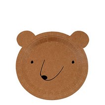 Meri Meri Bear Plates Birthday Party Supplies - Small, 1