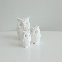 다다캔들 부엉이 석고방향제 (대), 화이트, 라벤더