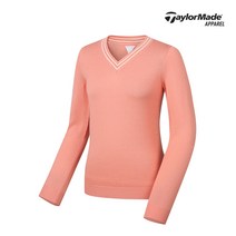 [테일러메이드]여성 넥배색 브이넥 니트 TWSRJ7929-403
