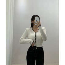 (4컬러) 루루 어깨패드 레이스 비비드 니트 가디건