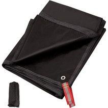 REDCAMP 초경량 텐트 풋프린트 139.2 294.9 x 221.4cm55 116 87 118인치 PU 2000 방수 캠핑 방수포 드로스트링 휴대용 가방 포함 지상 하이킹용, 블랙 55 x87