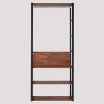 선반형행거 다용도실선반 원목스탠드옷걸이 800