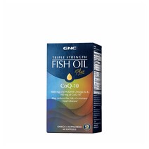 지엔씨 트리플 스트랭쓰 피시 오일 코큐텐 GNC Triple Strength Fish Oil Plus CoQ-10 1000 mg 60 소프트정