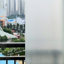 현대시트 무점착 반투명 암막 유리 창문 시트지, 밀키엠보