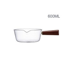 법랑냄비 밀크팬 인덕션 소스 400ml600ml 유리 우유 냄비 고온 내성 스튜 냄비 가정용 국수 냄비 이유식 보충 우유 냄비 수프 냄비, 600ml