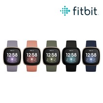 [ Fitbit 공식판매점 ] Fitbit Versa 3 핏빗 버사3 스마트워치, 티슬&소프트 골드 알루미늄