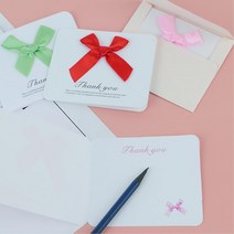 부고답례장 결혼답례장 크리스마스 새해 리본 감사카드