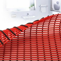 [KT알파쇼핑]제이오마켓 안심 논슬립 튜브롤매트 빨강 6M/욕실 수영장 사우나 바닥 미끄럼방지 물빠짐 매트