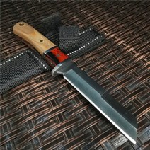 서바이벌나이프 캠핑용칼 헌팅나이프 야외 생존 를위한 포켓 전술 고정 블레이드 스틸 블레이드 나무 손잡이 구조 사냥, 노란색