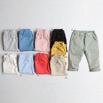 레인보우 아동 면바지 아기 면팬츠 유아 치노팬츠 밴딩바지