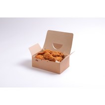 접이식 치킨박스 크라프트박스 [ 대 / 200개 / 접이식 ]