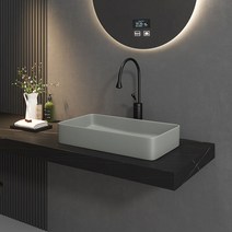 북유럽 세라믹 탑볼 세면대 반다리 세면볼 건식 미니 카운터 매립, 단일사이즈, JZ470 블랙