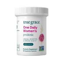 이지몰 True Grace One Daily Probiotic - 베지 캡슐 30정 장 소화 및 면역 건강 지원 프리바이오틱 섬유소와 혼합 유기농 글루텐 무함유 유제품 대두 No, 여성용 프로바이오틱스