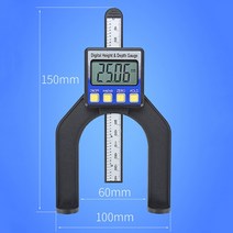 디지털 높이 측정기 깊이 측정 높이게이지 lcd 라우터 캘리퍼스 목공 측정, 협력사, 푸른