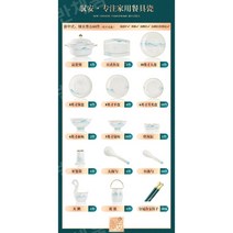 가정용 고급 식기 세트 새로운 가정 요리를 위한 본차이나 식기, D.60개해골접시선물상자포장