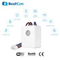 스마트홈BroadLink BestCon SCB1E 2/4/5PCS 원격 제어 Wifi 전력계 스위치는 Alexa Google Assistant 음성, 01 1피스
