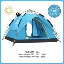 파이어쉘터 터널형텐트 차박 도킹텐트 차박꼬리텐트 타프쉘 몽골텐트 차광막 피크닉매트 휴대용 돗자리, blue