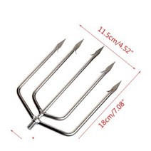 작살총 수중건 물고기 갈고리 수중 사냥 낚시 스피어 35 프롱 스피어 헤드 포크 팁 훅, 초록