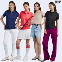 [쇼핑엔티] [EXR] 여성 쿨링 반팔 카라 티셔츠 4종택1