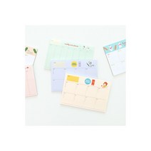[iswas] [그레이스벨] 헬로제인 위클리 플래너패드, 색상:05.그린(타임)