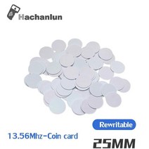 RFID스티커 NFC 테그 스마트 칩 다시 쓰기 가능 기 동전 토큰 기 클론 전자태그, 5개