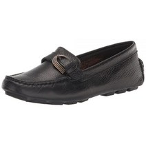 Rockport 여성용 베이뷰 립 로퍼 플랫 블랙 가죽 5 Wide