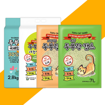 두부랑캣츠 천연 고양이 모래 오리지널, 두부랑 캣츠 극세입자 오리지널 2.8kg 6개