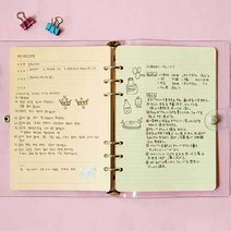 A5 파트텔 다이어리 속지 6공 내지 용품 먼슬리내지_777EA, 06아침_점심_저녁