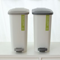 M직사각 페달 휴지통_17L