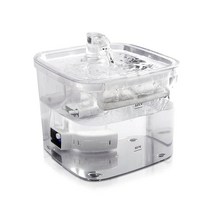 LZHPET 자동 반려동물 분수 고양이 정수기 1.5L/50온스 BPA 프리 초저소음 펌프 내장 LED 조명 물 전원 끄기 소형견부터 중형견 및 기타 반려동물용 화이