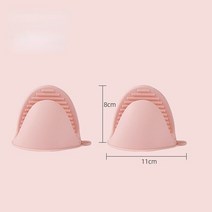 보부상민호 포근한 히터가정용 고온 및 데지 방지 클립 걸이식 실리콘 단열 장갑 주방 오븐 전자 레인지, [02] Pink-2개, 02 Pink-2pcs