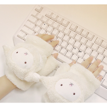 손난로 온열 장갑+2개 배터리 USB 충전식 손난로 가열 난방장갑 무선 장갑 발열 겨울 보온 사무실용, 화이트
