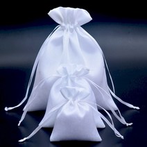실크주머니화이트 복주머니 포장이너백 고급 쥬얼리소형 화장품 장신구 결혼선물 기프트백 속옷양말 파우치 명절새뱃돈 설날추석 비단전통 약초 부직포 운수대통 상평통보 10X12