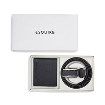 에스콰이아 남성 반지갑 + 자동벨트 SET 블랙 EIBFSB410BK