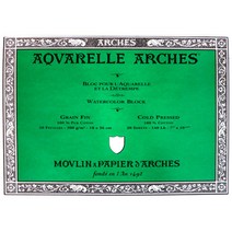 두바이_미니샵_캔손 아르쉬패드 300g 15X30중목 20매 아르쉬 수채화 쉬패드 화방 전문가스케치북 드로잉 괴슈 미술 고급미술용지++mingpin*, #합리적선택++