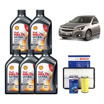 [한국 쉘정품] 말리부 쉘 힐릭스 울트라 합성엔진오일 패키지 세트 2.0/2.4가솔린, 1개