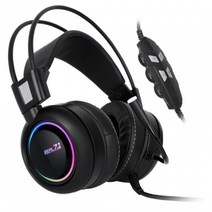 HACKER B980 리얼 7.1 RGB 진동 게이밍헤드셋(화이트), 1