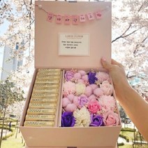 라봄플라워 어버이날용돈박스 부모님 플라워 반전 용돈상자 현금선물, 핑크박스M-퍼플꽃-머니홀더-엄마사랑해요