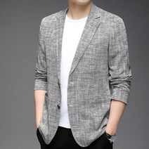 희우스타일 남성 면마 콤비 캐주얼 자켓 W23