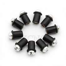 자동차 볼트 너트 5mm 10PCS 오토바이 윈드 쉴드 앞 유리 볼트 나사 스즈키 GSXR 600 750 1000 K1 K2 K3 K4, 08 은