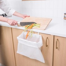 생활백서 무타공 선반걸이 휴지통, 휴지통 1개입+리필봉투100개, 화이트