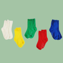 키즈 유아 아동 주니어 중목 비비드 컬러 빨강 양말세트