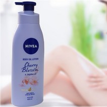 NCH 니베아 바디 오일 로션 건조한피부 벚꽃향 호호바오일 400ml, 1개