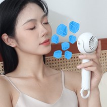 [당일무료발송] 얼음 바람 3세대 휴대용 손풍기, 화이트