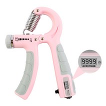 Cooela 스마트 디지털 악력기 5 - 60 kg 조절가능 프리미엄 전완근 운동 기구 휴대용, 핑크색