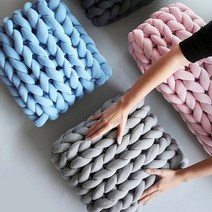 뿌쑤쑥 자이언트얀 뜨개질실 벨벳 뜨개질공방 굵은실 500g, 연회색500g (일반)